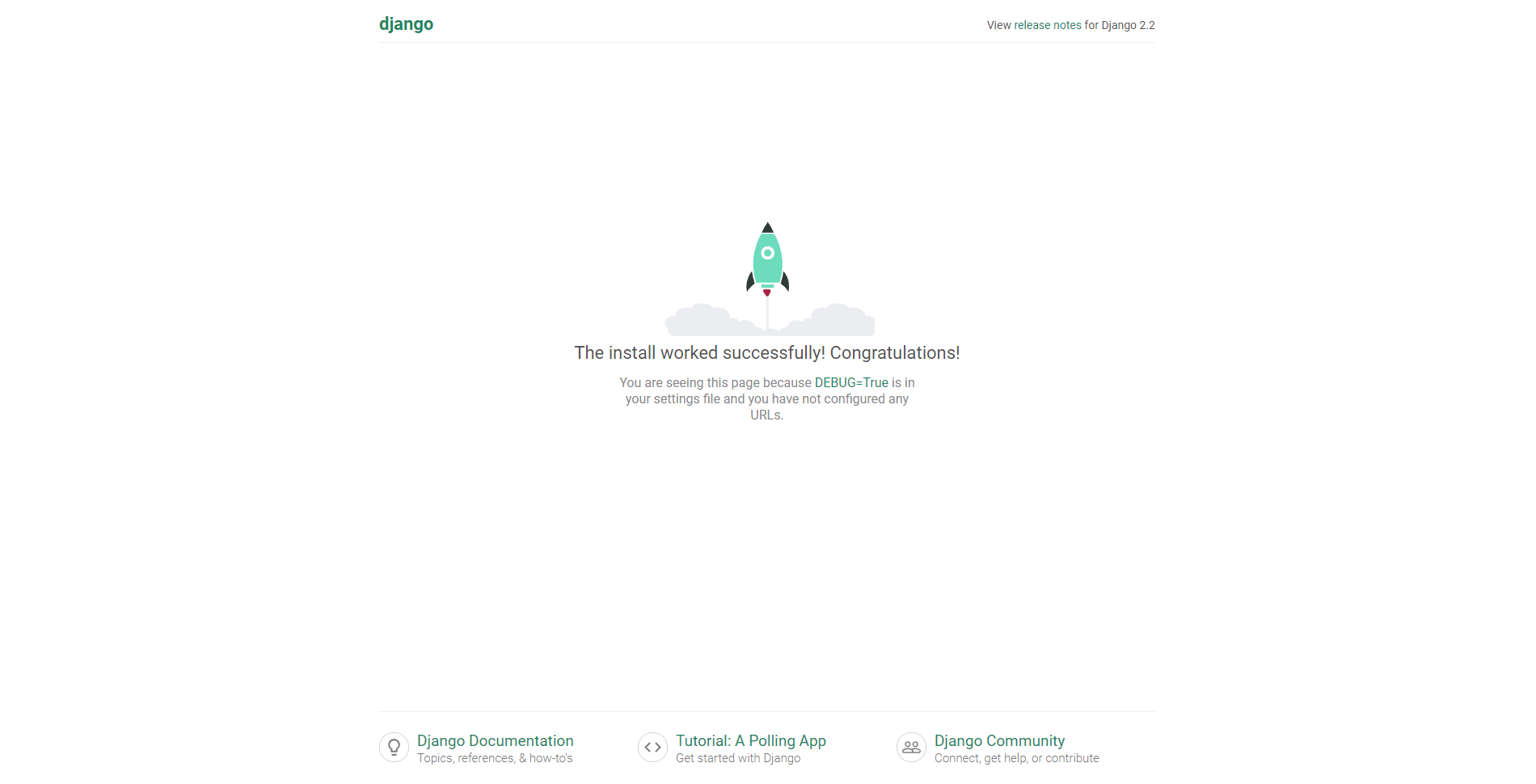 Default Django page